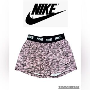 Nike Kids Pink and Black Patterned Shorts